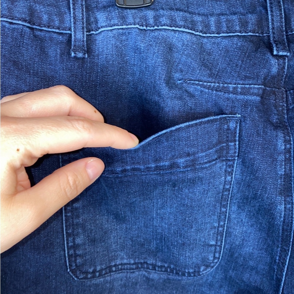 NWT Flamingals Blue Dark Wash High Waisted Straight Leg Jeans, Size 2X (16/33) - Picture 4 of 8